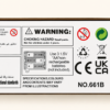 A001_6 Warning and battery panel on the Climbing Crab box