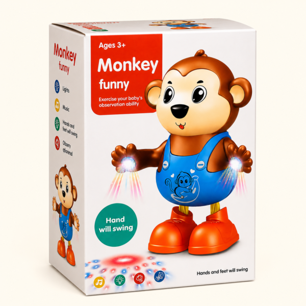 Monkey Funny toy in its window box, ages 3 plus
