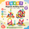 Tukoy Magnetic Building Sticks 25-piece box front