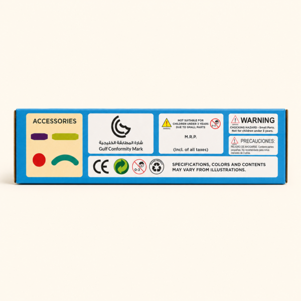 Accessories and safety panel on the 25-piece magnetic sticks box