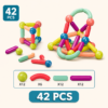 Piece breakdown for the 42-piece magnetic sticks set