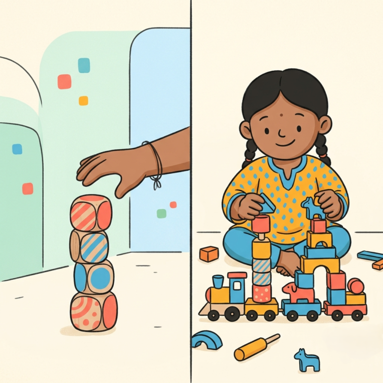 Choosing screen-free play over screen time.