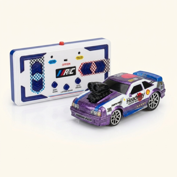 Mini Metal RC Racer — 1:64 Die-Cast Car with App & Remote Control