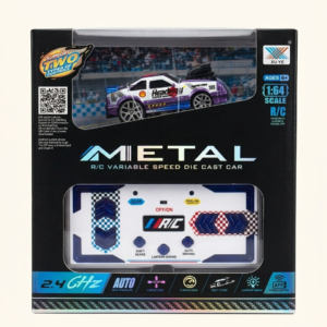 Metal RC variable speed die-cast car in its display box
