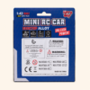 RC002_4 Back of the 1:43 Mini RC Car pack with warnings and model codes