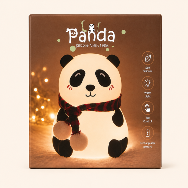 Panda silicone night light gift box