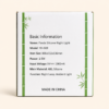 Basic information panel listing the panda night light specifications
