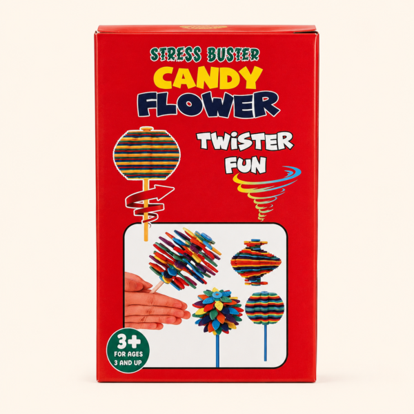 A007 5 Candy Flower Twister box with the fidget toy in several colours