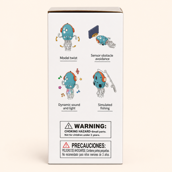 Side of the Demonic Squid box showing sensor and sound features