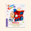 A013 5 Blue Light Train musical toy on its battery-powered box