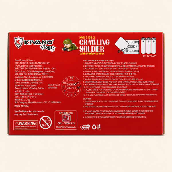 A014 5 Back of the Crawling Soldier box with specifications and battery details
