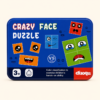 A018 1 Crazy Face Puzzle colour-matching game in its blue tin box