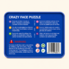 A018 2 Back of the Crazy Face Puzzle tin with play instructions and warnings