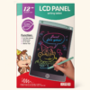 A019 1 12 inch LCD writing tablet for kids shown with colourful drawing on screen