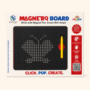 Magnetiq magnetic drawing board with pen, on its retail card