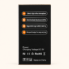 A024 3 Feature panel listing the speaker light effects, sound and battery