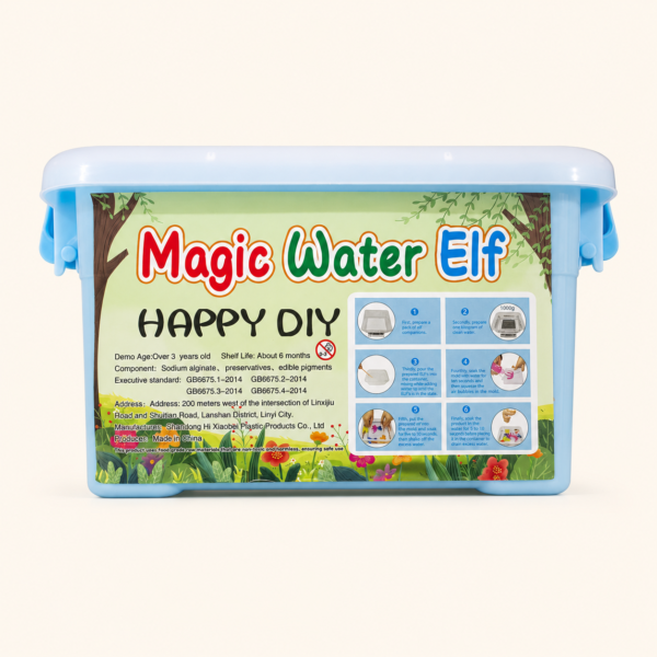 A030 1 Magic Water Elf DIY crystal gel craft kit in its clip-lid storage tub