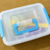 A030 3 The Magic Water Elf tub opened on a table showing the moulds inside