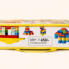 Side panel of the My Blocks bag showing the printed MRP