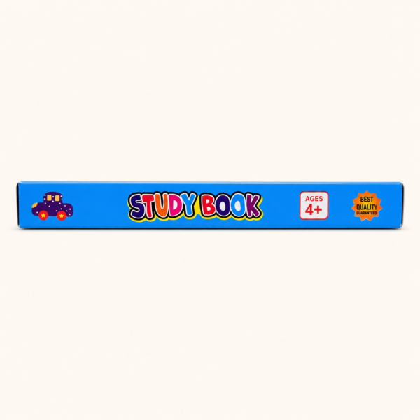 A040 3 Study Book logo strip printed on the toy