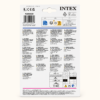 A041 2 Back of the Intex swim vest pack with sizing, weight range and safety notes