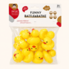 Funny Rattle & Bathe yellow rubber duck set in its retail pack